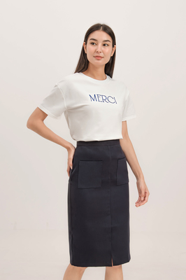 Merci Embroidered Tee