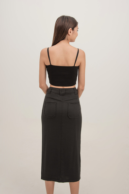 Carlos Belted Utility Midi Skirt