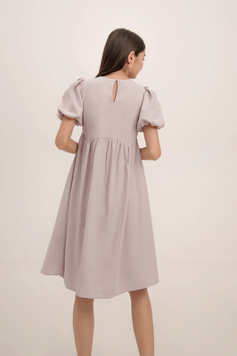 Jamia Puff Sleeve Pocket Midi Dress