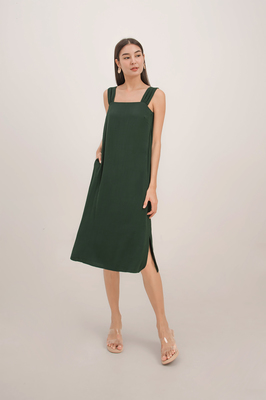 Elowen Linen Tie Back Midi Dress