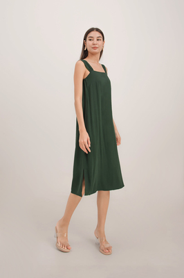 Elowen Linen Tie Back Midi Dress