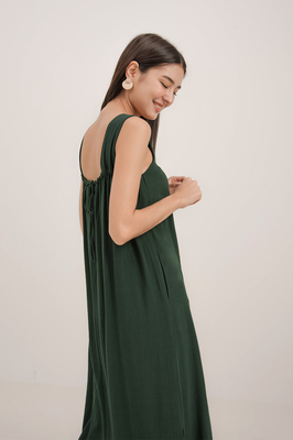 Elowen Linen Tie Back Midi Dress