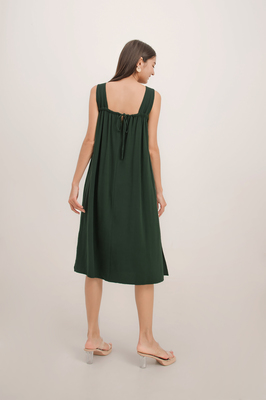 Elowen Linen Tie Back Midi Dress