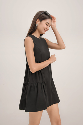 Mel Tiered Pocket Babydoll Dress