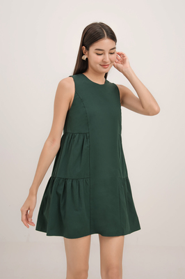 Mel Tiered Pocket Babydoll Dress