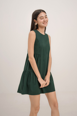 Mel Tiered Pocket Babydoll Dress