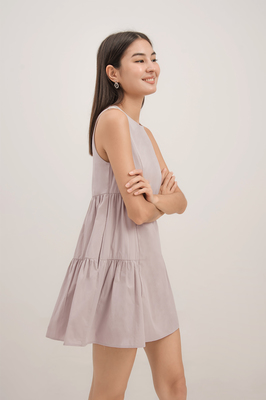 Mel Tiered Pocket Babydoll Dress