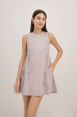 Mel Tiered Pocket Babydoll Dress