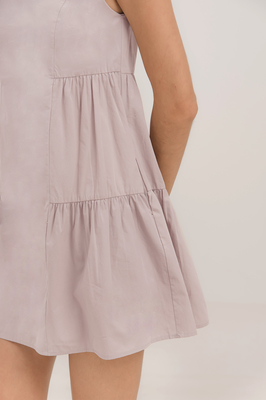 Mel Tiered Pocket Babydoll Dress