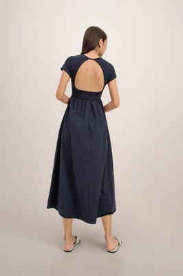 Neve Padded Open Back Combination Maxi Dress