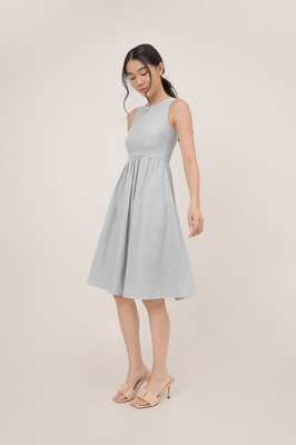 Kaesie Gingham Pocket Midi Dress