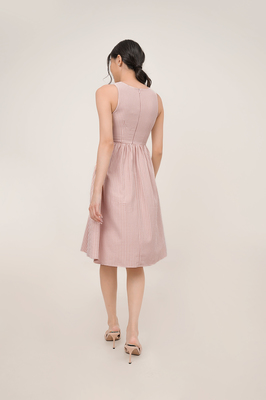 Kaesie Gingham Pocket Midi Dress