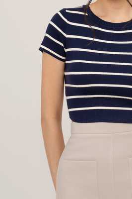 Edge Striped Knit Tee