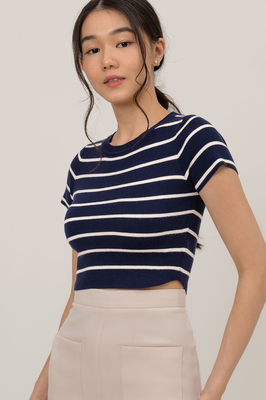 Edge Striped Knit Tee