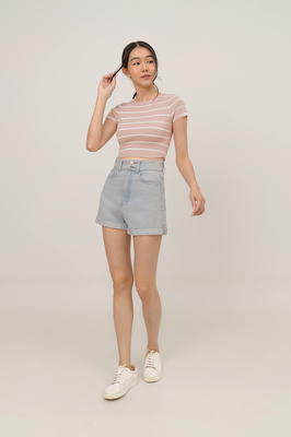 Edge Striped Knit Tee