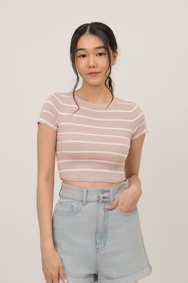 Edge Striped Knit Tee