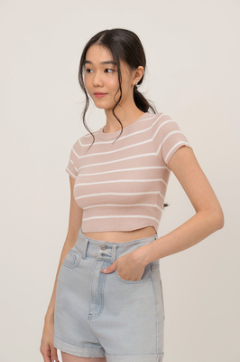 Edge Striped Knit Tee