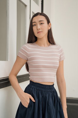 Edge Striped Knit Tee