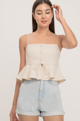 Joelle Textured Peplum Top