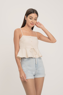 Joelle Textured Peplum Top