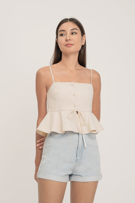 Joelle Textured Peplum Top