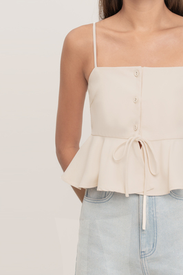 Joelle Textured Peplum Top