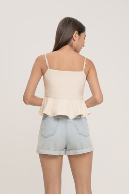 Joelle Textured Peplum Top