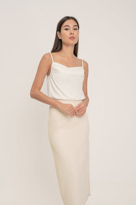 Joelle Slit Textured Skirt