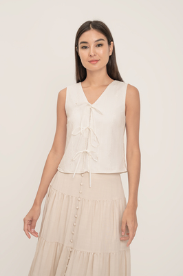 Lily Broderie Tie Vest