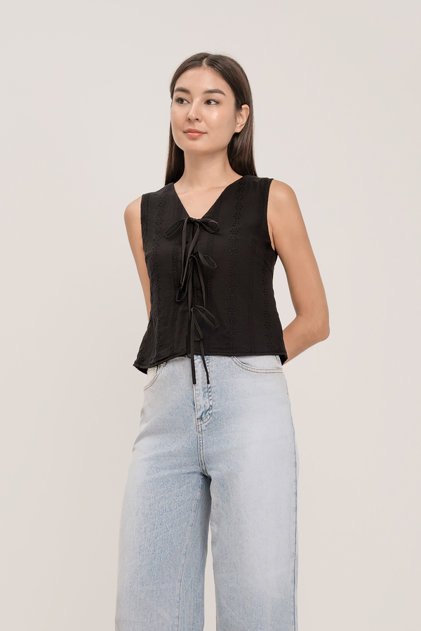 Lily Broderie Tie Vest