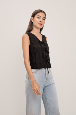 Lily Broderie Tie Vest