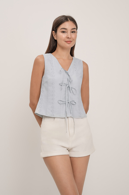 Lily Broderie Tie Vest