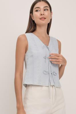 Lily Broderie Tie Vest