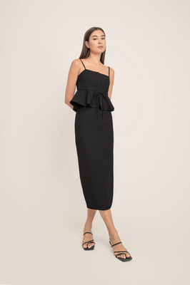 Joelle Slit Textured Skirt