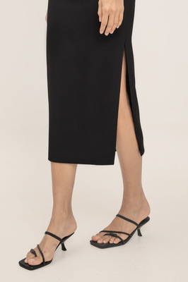 Joelle Slit Textured Skirt