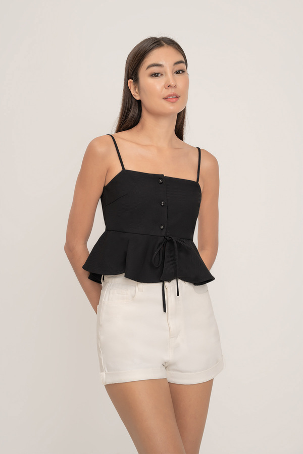 Joelle Textured Peplum Top