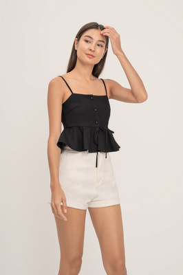 Joelle Textured Peplum Top