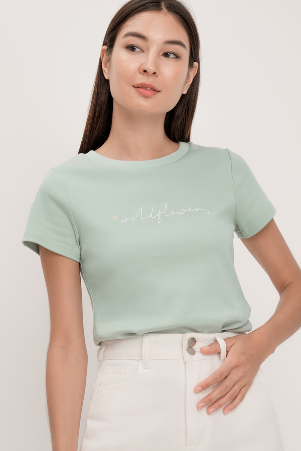 Wildflower Embroidered Tee