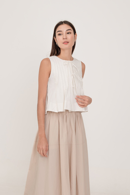 Tayler Reversible Pleated Top