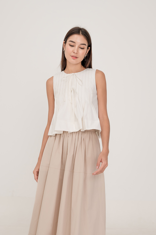 Tayler Reversible Pleated Top