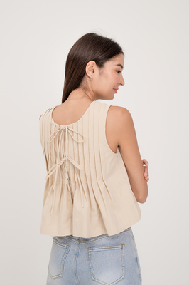 Tayler Reversible Pleated Top