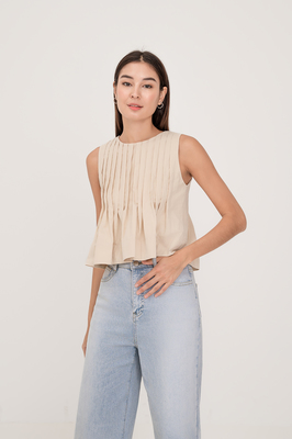 Tayler Reversible Pleated Top