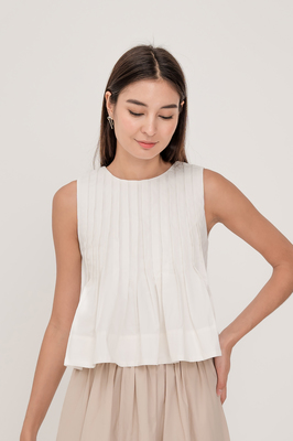 Tayler Reversible Pleated Top