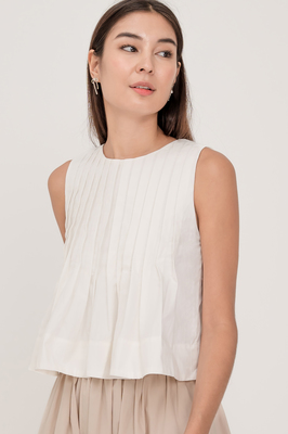 Tayler Reversible Pleated Top