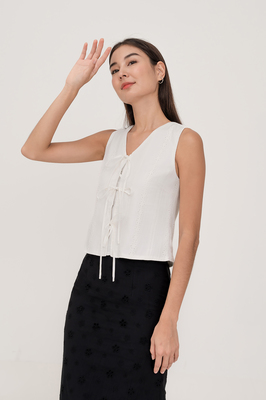 Lily Broderie Tie Vest