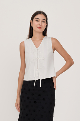 Lily Broderie Tie Vest