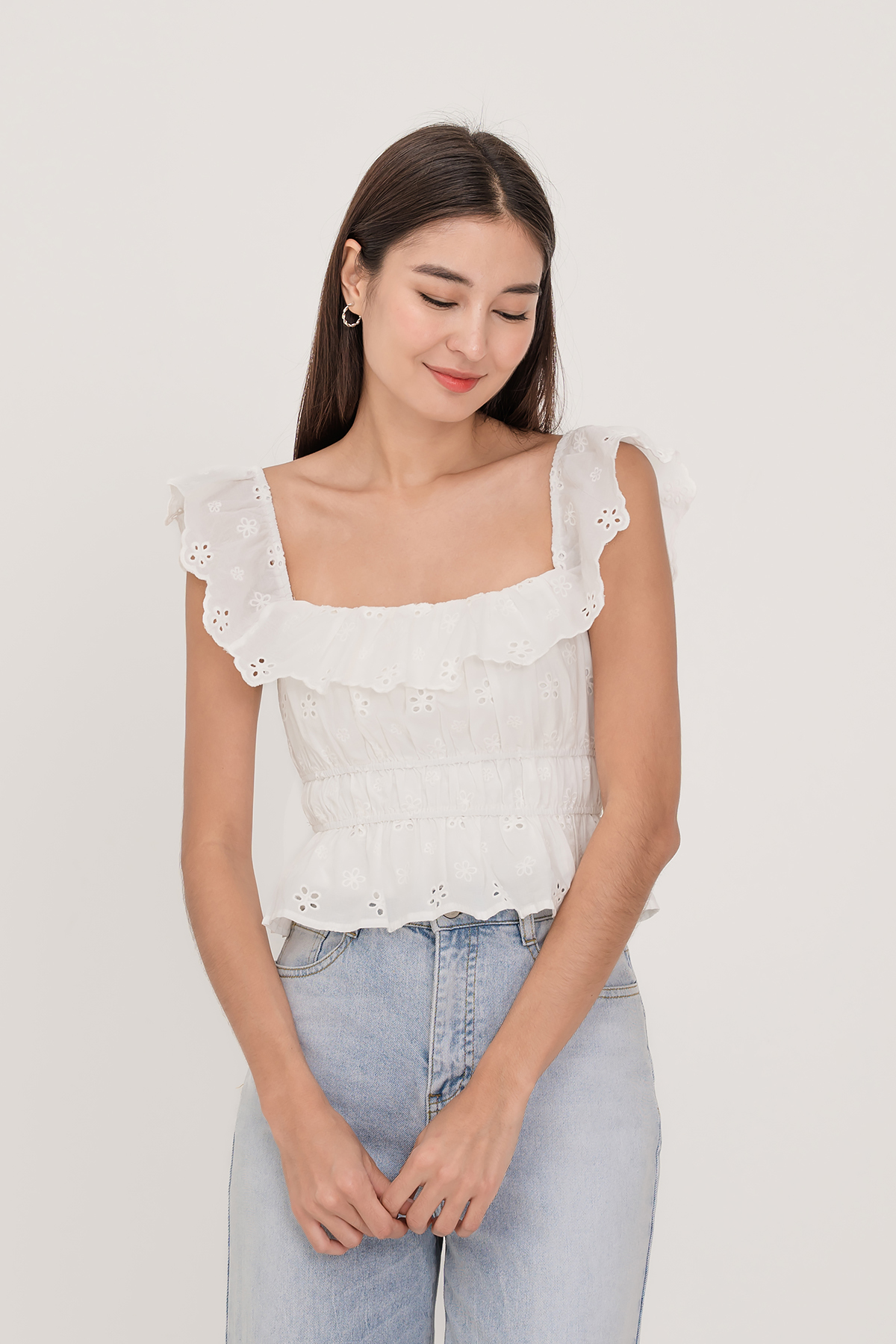 loft ruffle top