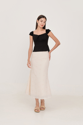 Bianca Broderie Bias Skirt