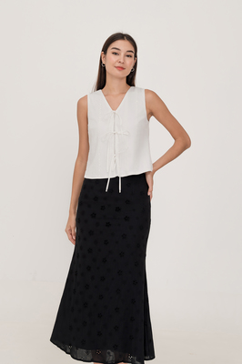 Bianca Broderie Bias Skirt