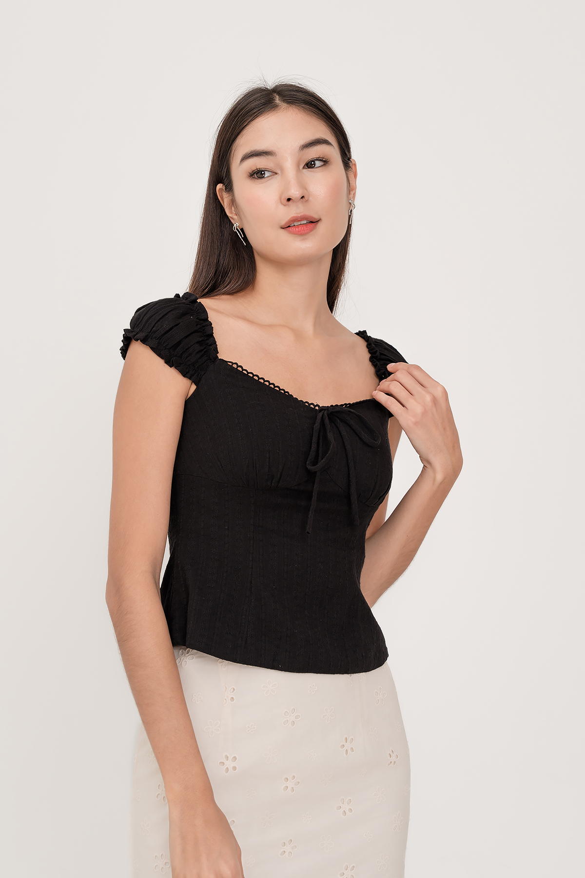 Fayth • Everly Broderie Ribbon Top